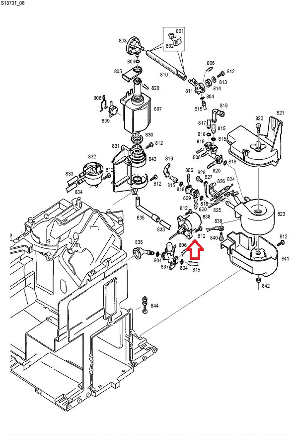 Jura A5-A9-F7-F8-ENA Micro Stepper Motor Diagram